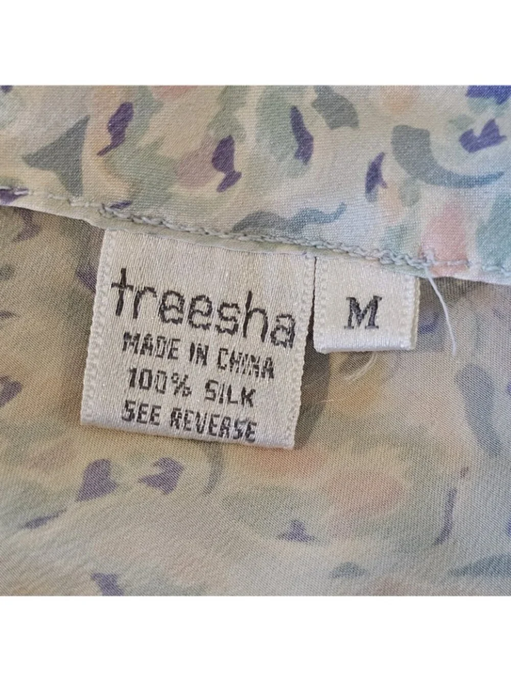 VTG Silk Slip‎ Mini Dress Soft Pastel Negligee Sz S Floral Short